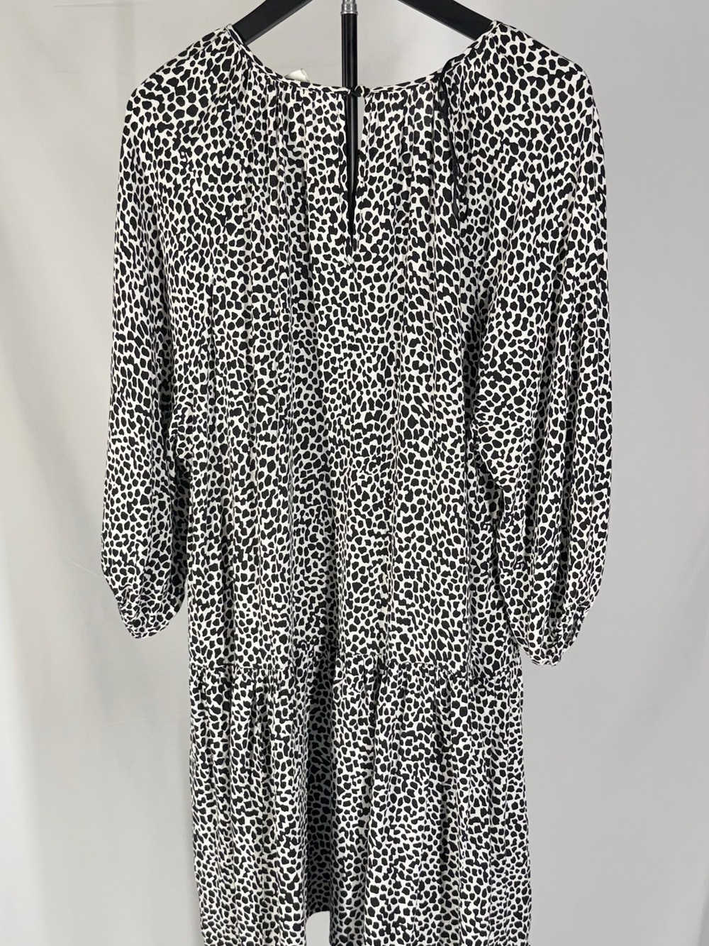 Old Navy Black and White Leopard Print Midi Dress